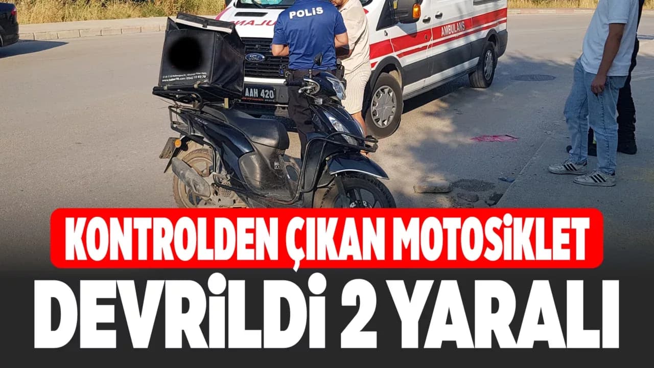 Karabük'te motosiklet devrildi: 2 yaralı