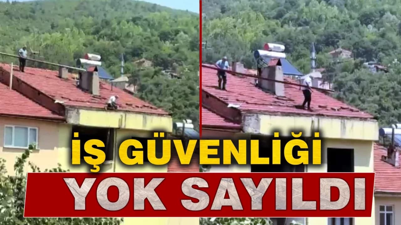 5 katlı binanın çatısında canlarını hiçe saydılar