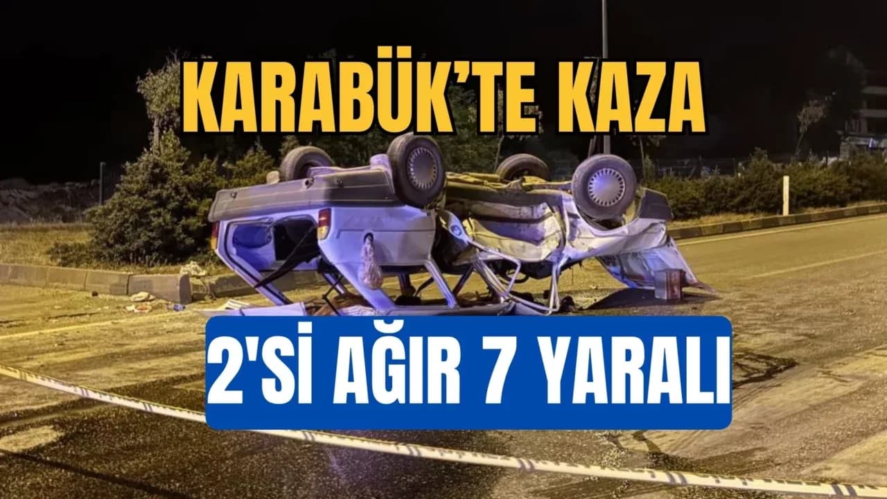 İki Otomobilin Çarpıştığı Kazada 2'si Ağır 7 Kişi Yaralandı