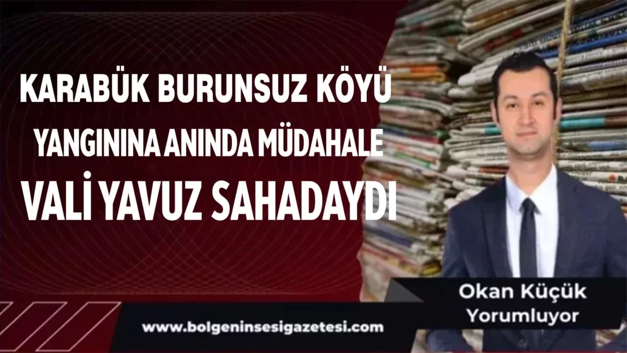 Karabük Burunsuz Köyü Yangınına Anında Müdahale Vali Yavuz Sahadaydı