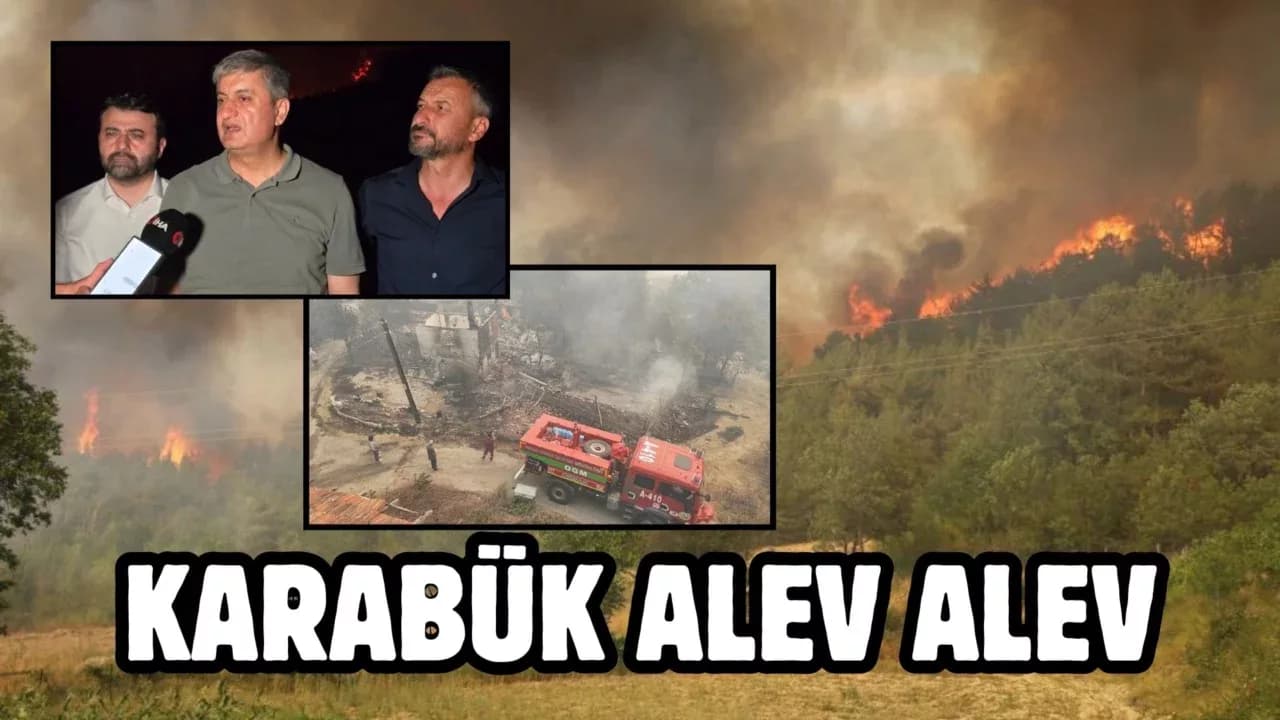 Karabük'te 29 saattir süren orman yangını yeniden alevlendi