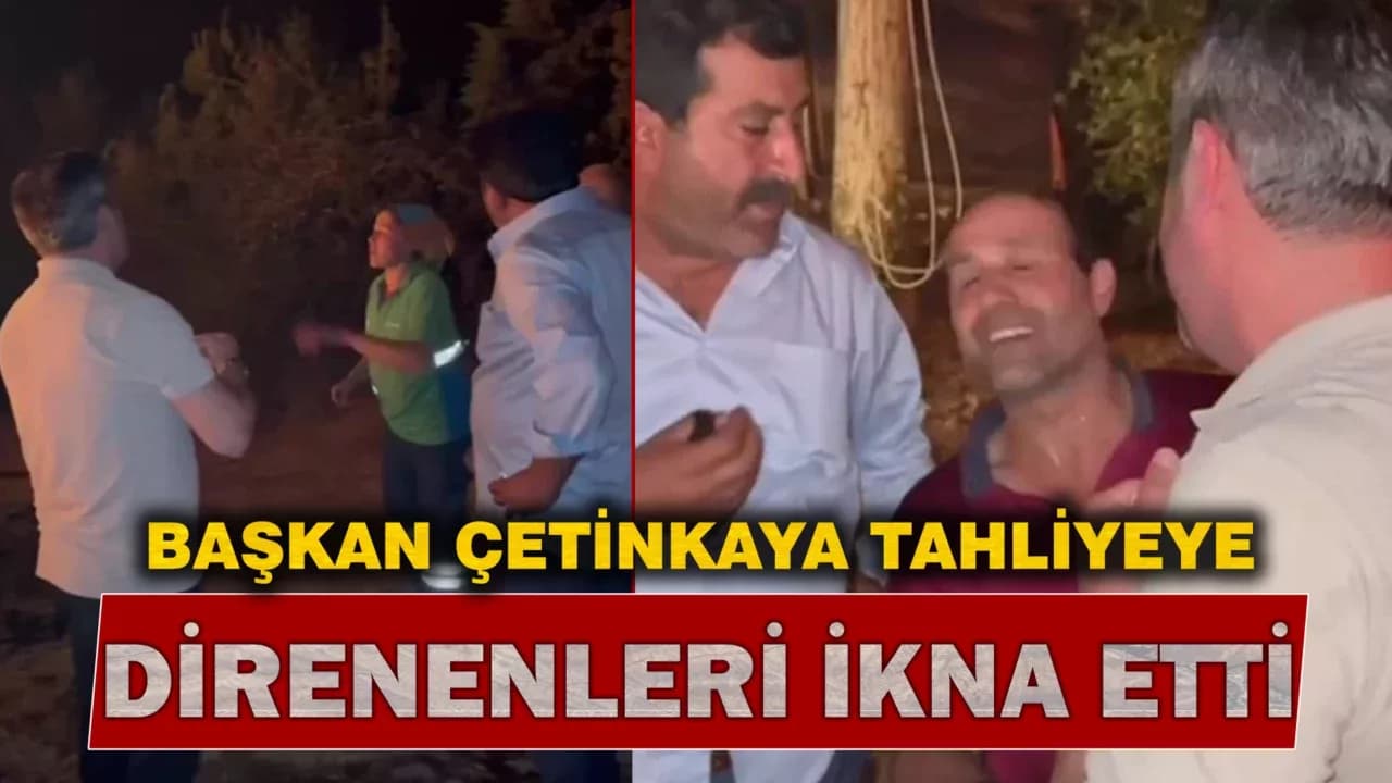 Alevlerin sardığı köye giren Başkan Özkan , vatandaşları ikna etti