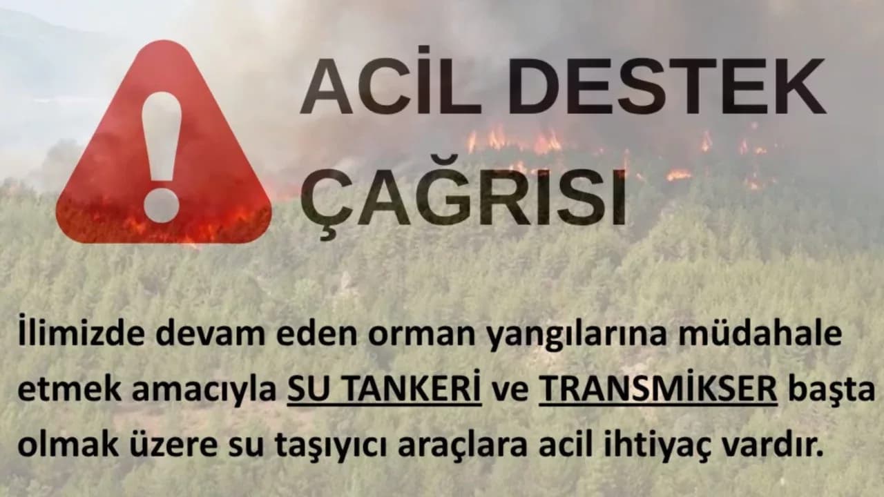 Karabük’te Orman Yangınlarına Karşı Acil Su Tankeri ve Transmikser Çağrısı