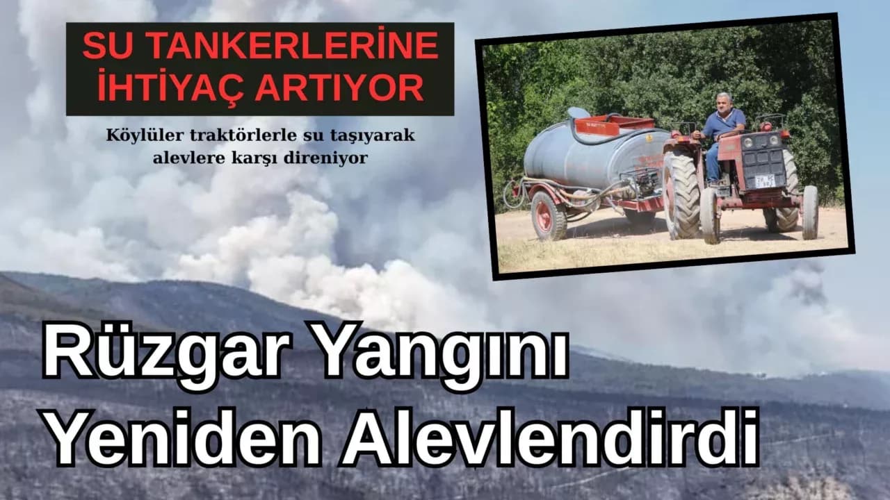 Rüzgar, Karabük'teki orman yangınlarını yeniden alevlendirdi