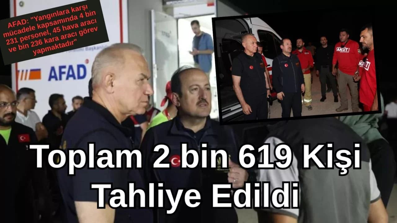 AFAD: "Yangınlara karşı mücadele kapsamında 4 bin 231 personel, 45 hava aracı ve bin 236 kara aracı görev yapmaktadır"