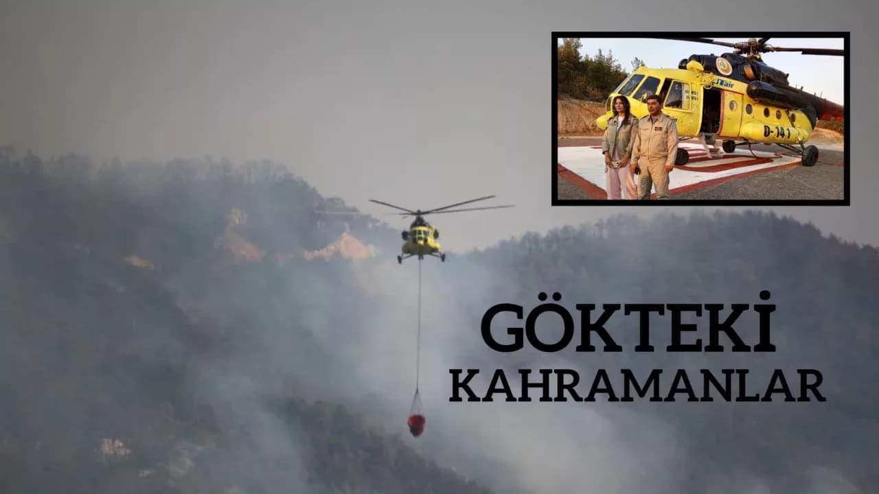 Karabük’teki orman yangınına havadan müdahale eden kahramanlar