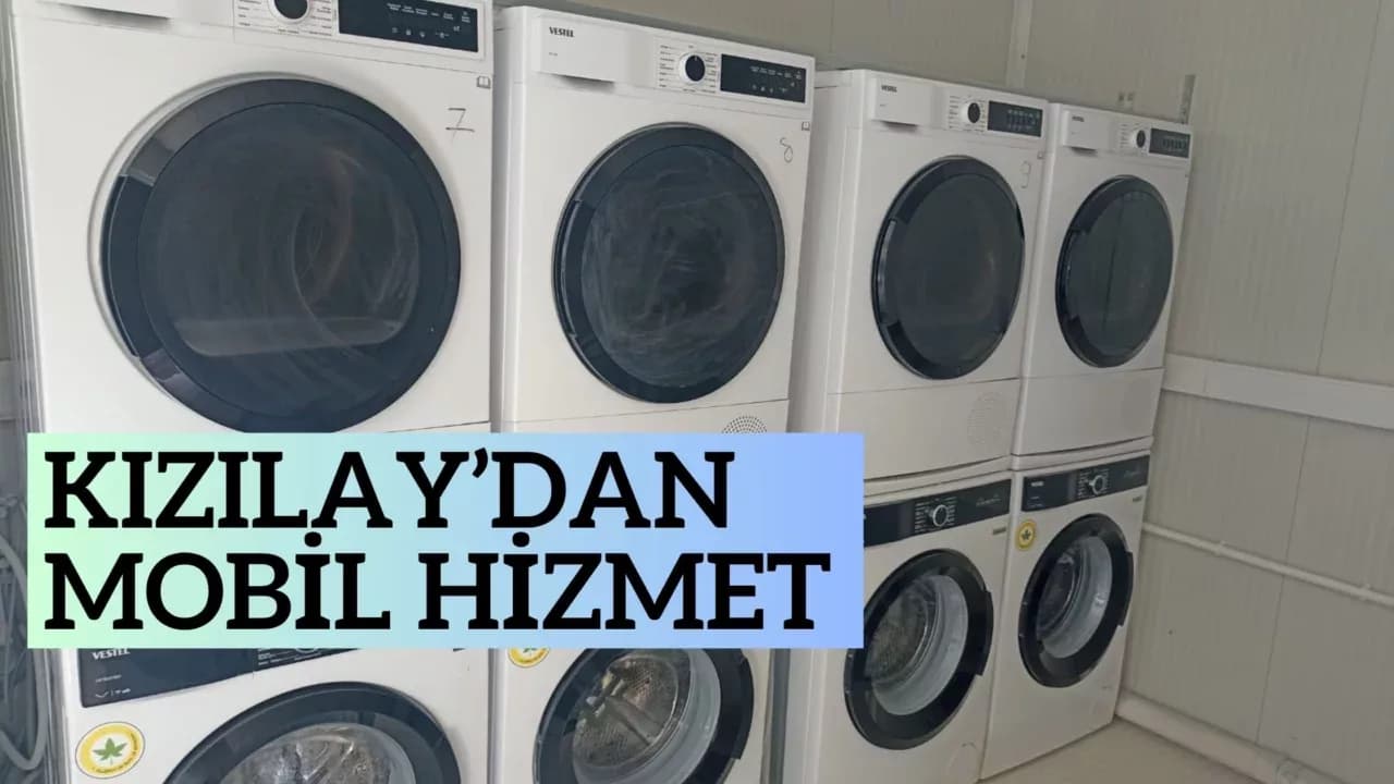 Kızılay’dan Yangın Ekiplerine Mobil Çamaşırhane Desteği