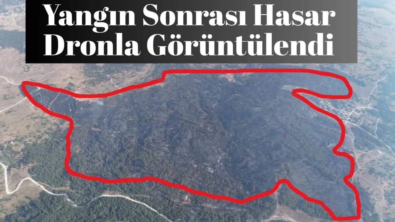 Karabük'te zarar gören alanlar dronla görüntülendi