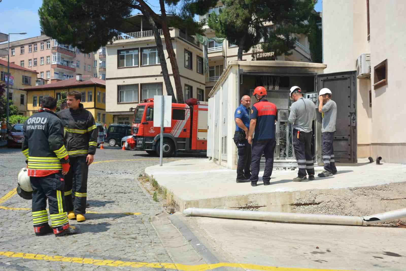 Ordu’da trafo patladı, çevrede panik yaşandı