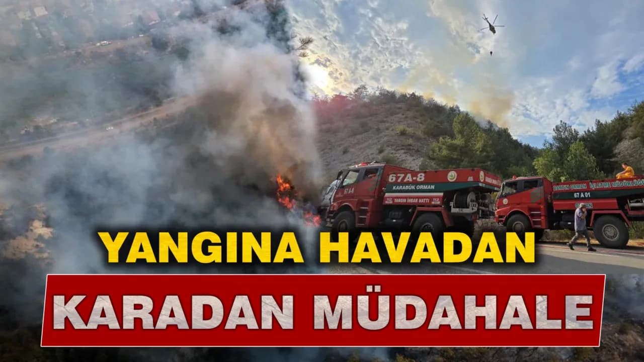 Karabük'teki orman yangını 2 saatte kontrol altına alındı