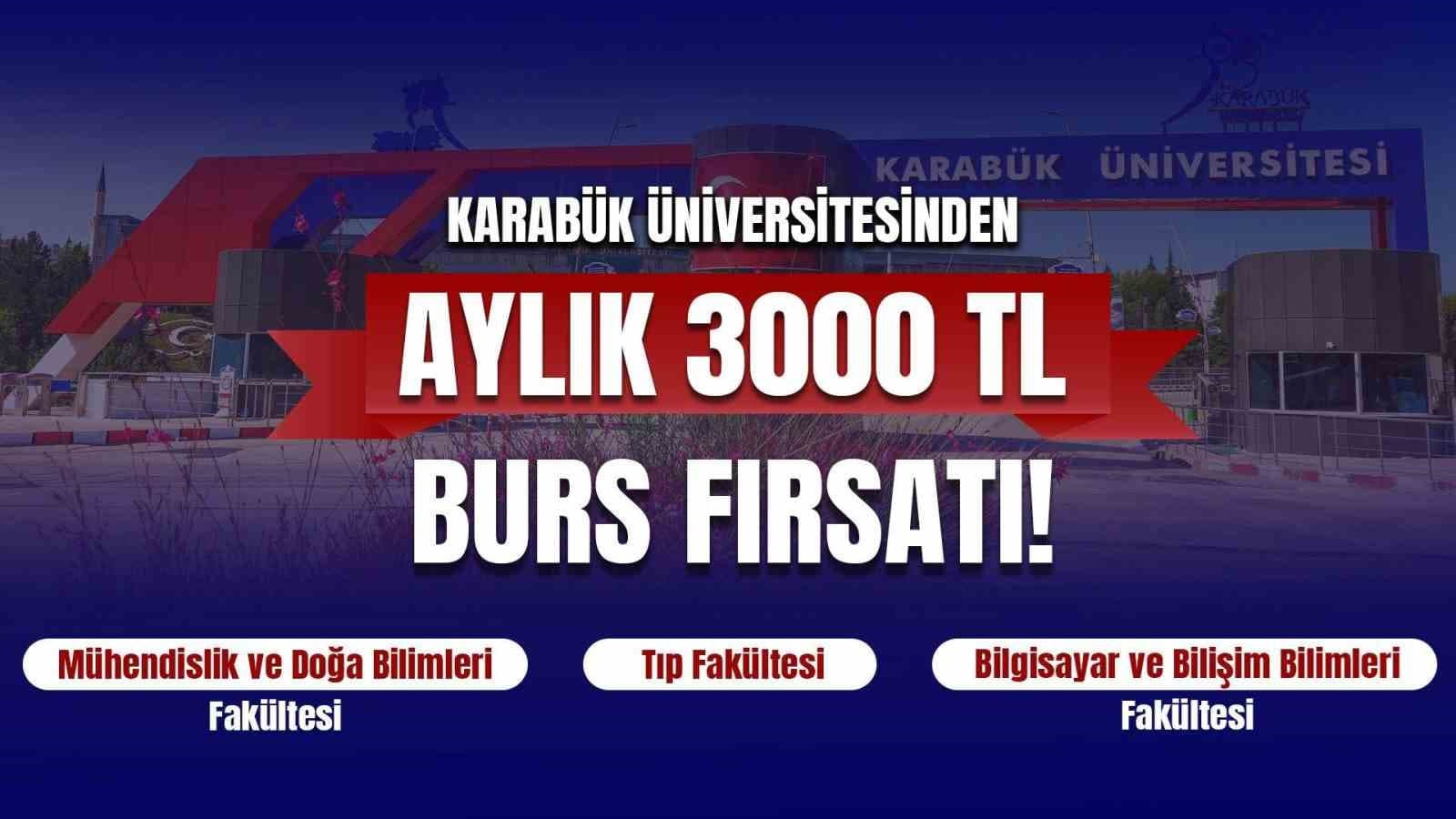 KBÜ’yü tercih eden başarılı adaylara  3 bin TL burs desteği
