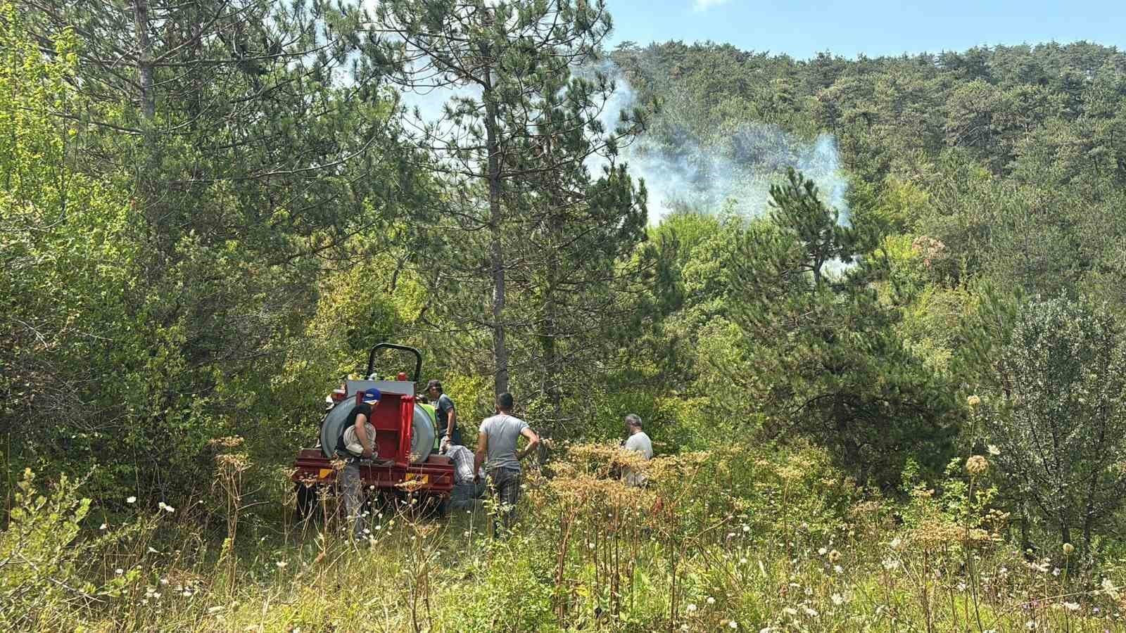 Bolu’da ormanlık alanda yangın başladı