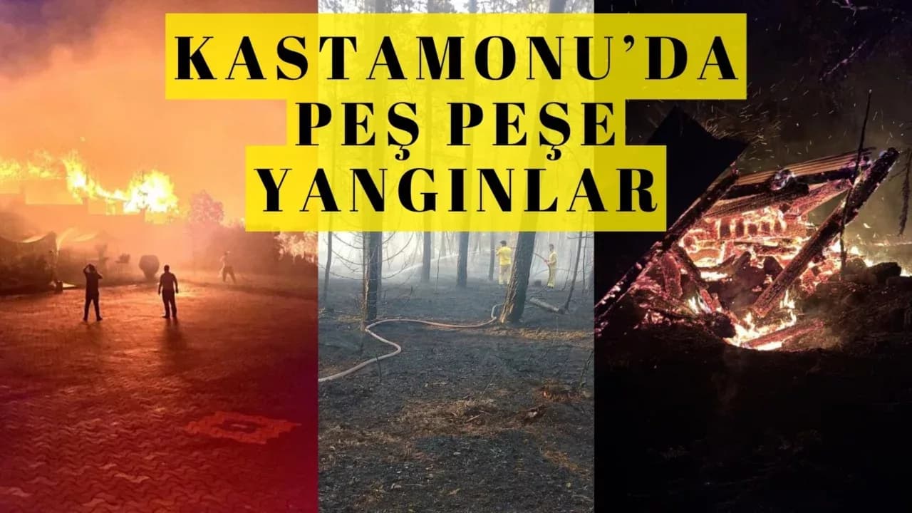 Kastamonu'da Çıkan Yangınlar Korkuttu