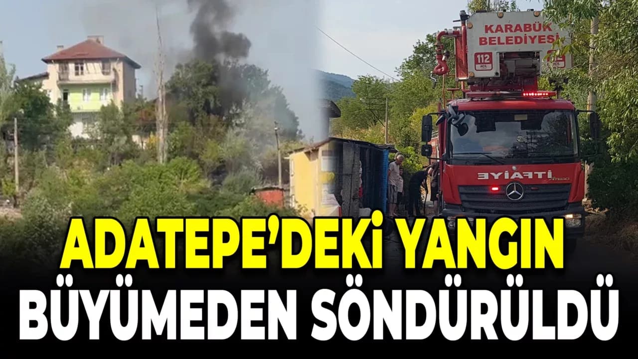 Karabük'te otluk alanda çıkan yangın evlere sıçramadan söndürüldü