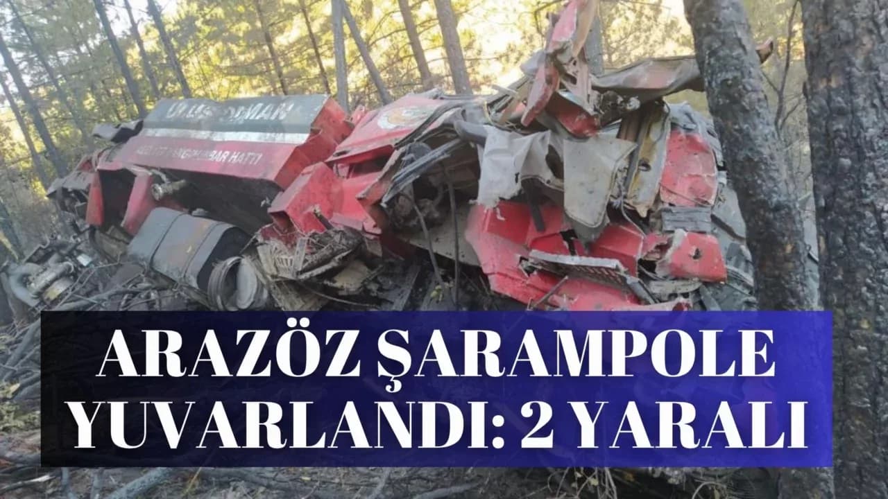 Karabük'te Arazöz Şarampole Yuvarlandı: 2 Yaralı