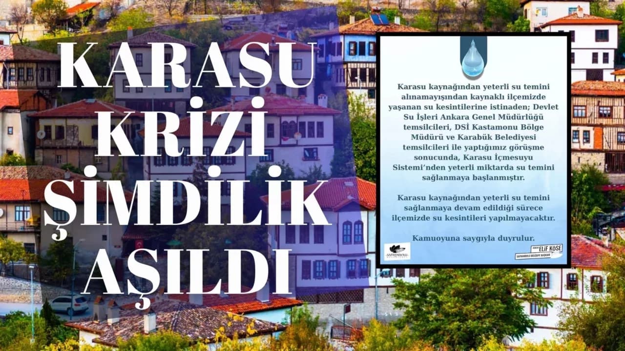 Safranbolu’da Su Kesintileri Sona Eriyor