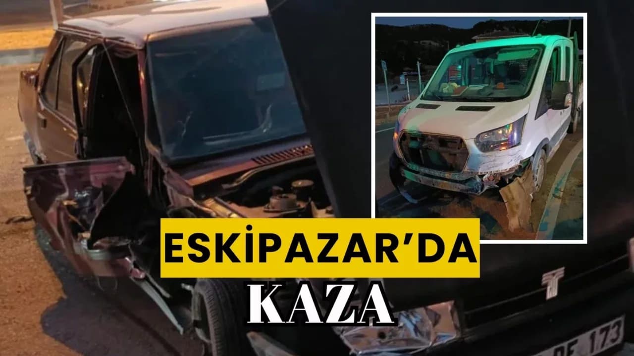 Karabük'te kamyonet ile otomobil çarpıştı: 2 yaralı