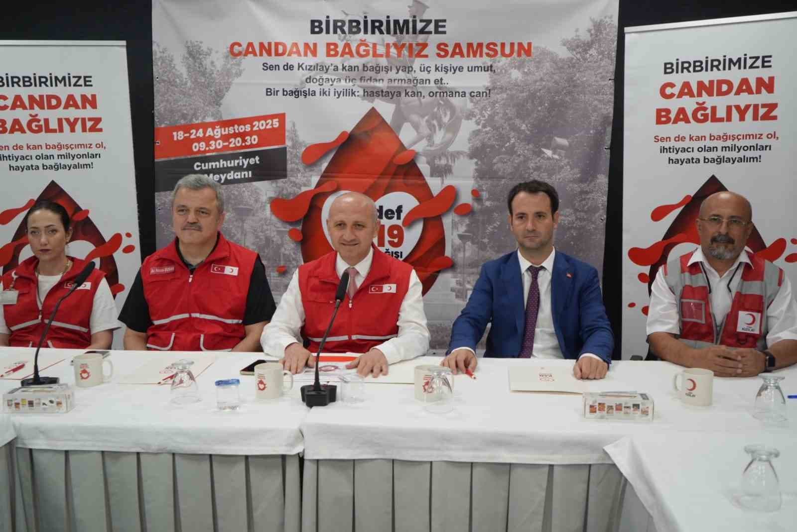 Samsun’da ’Hedef 1919’ kampanyası: "Hastaya Kan, Ormana Can"