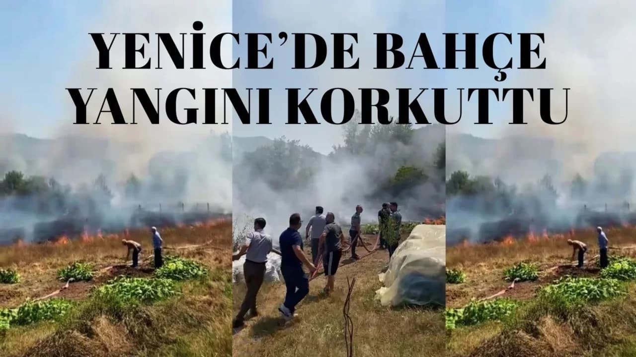 Bahçede çıkan yangın yerleşim yerlerine sıçramadan söndürüldü
