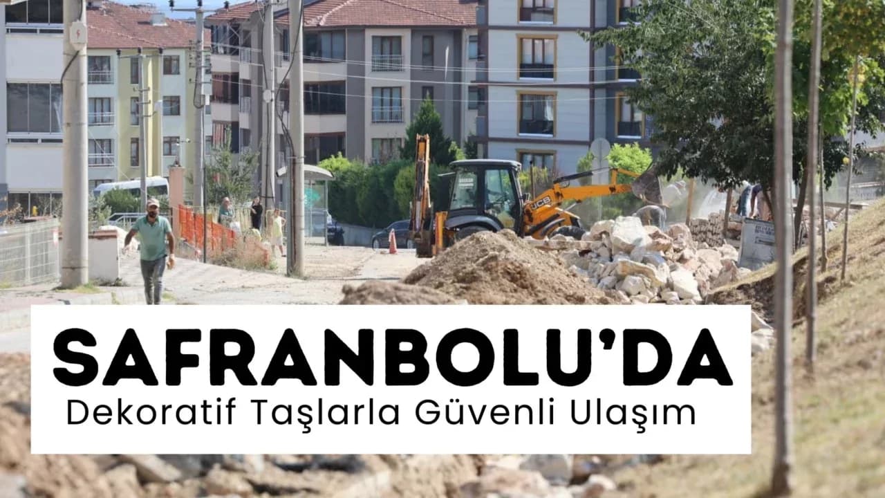 Safranbolu’da Trafik Güvenliği İçin Taş Duvar İnşaatı Başladı