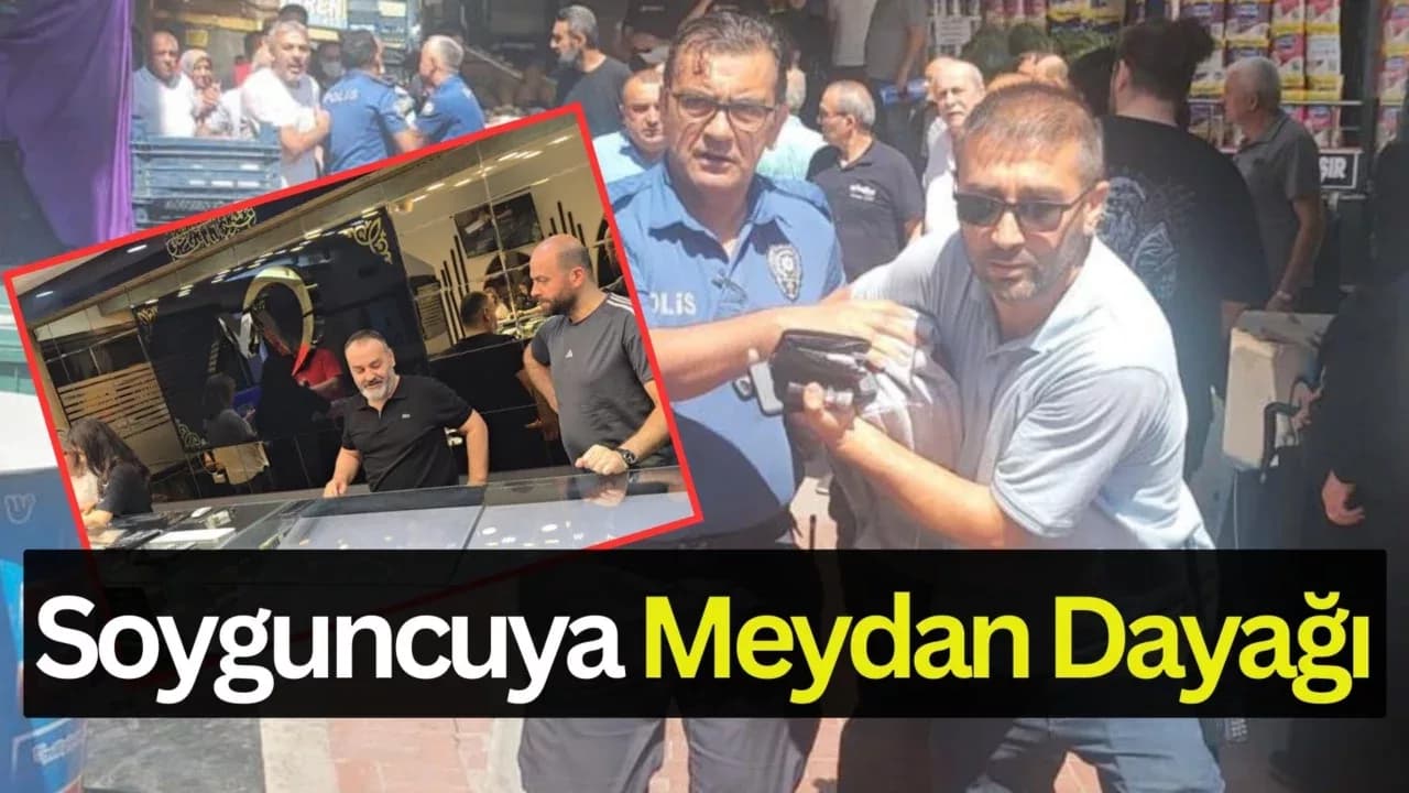 Karabük'te Soyguncuya Kuyumcu ve Esnaftan Meydan Dayağı
