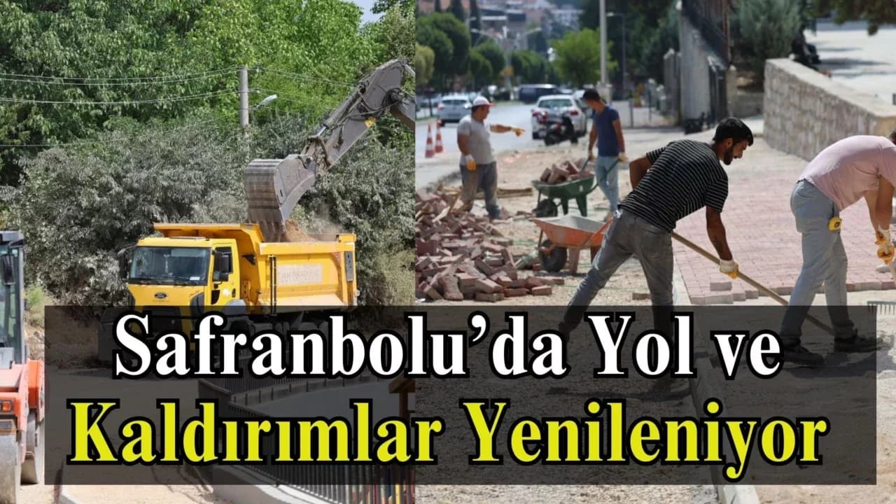 Safranbolu’da Yol ve Kaldırım Çalışmaları Hız Kazandı