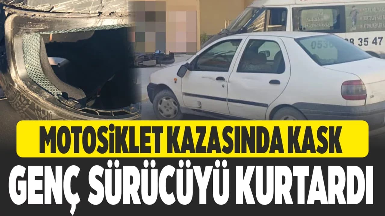 Kaskı sayesinde ölümden döndü