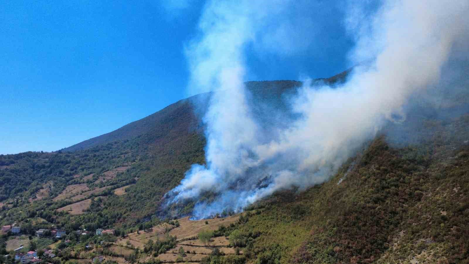Bartın’da yangın bölgesi havadan görüntülendi