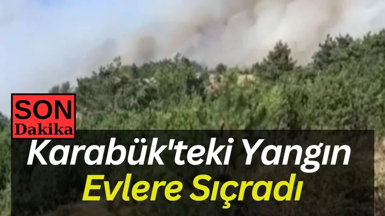 Karabük'teki yangın evlere sıçradı