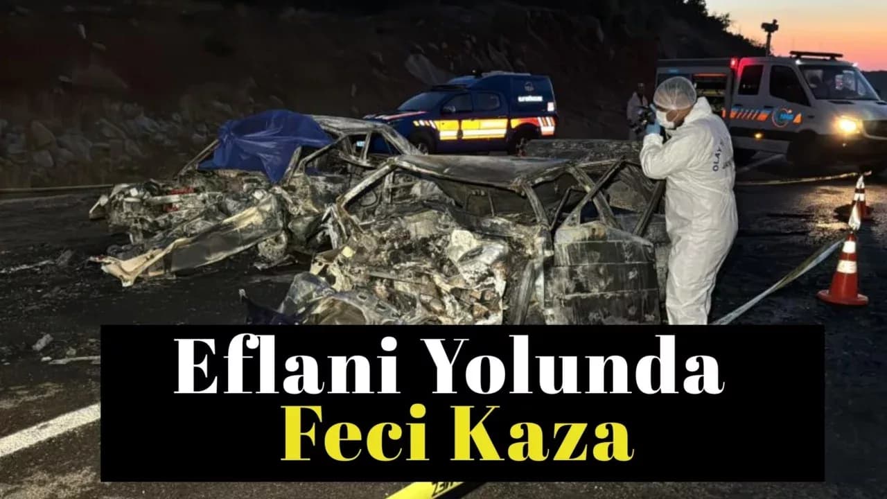 Alev topuna dönen otomobillerden geriye demir yığınları kaldı