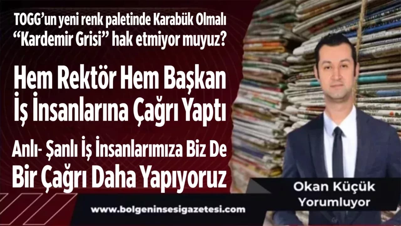 TOGG’un yeni renk paletinde Karabük Olmalı  “Kardemir Grisi” hak etmiyor muyuz?