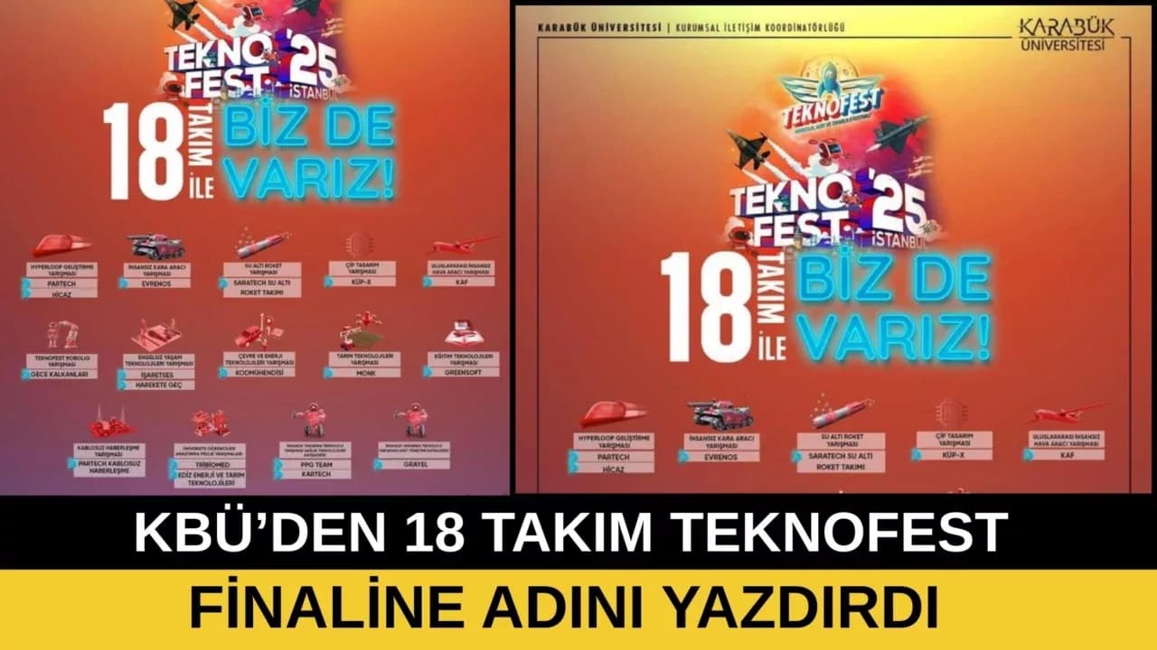 KBÜ’DEN 18 TAKIM TEKNOFEST FİNALİNE ADINI YAZDIRDI