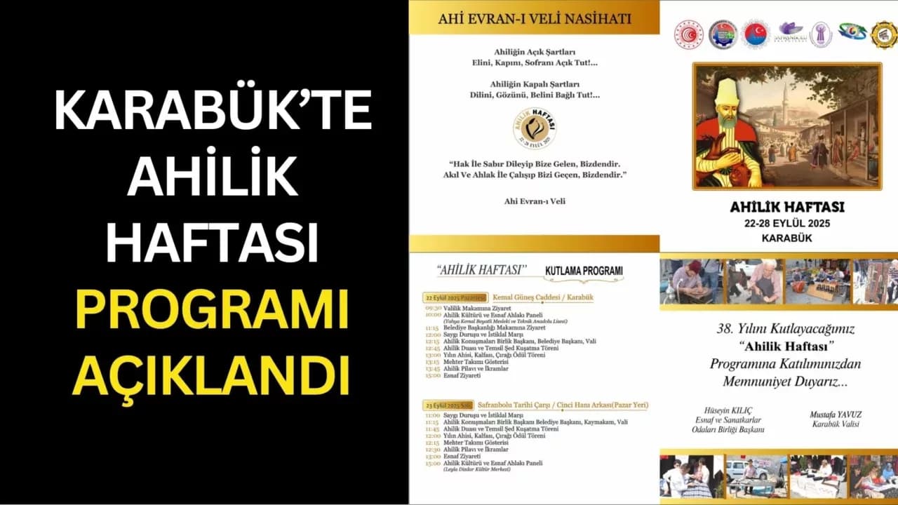 Karabük’te Ahilik Haftası Coşkusu: 38. Yıl Kutlamaları Başlıyor