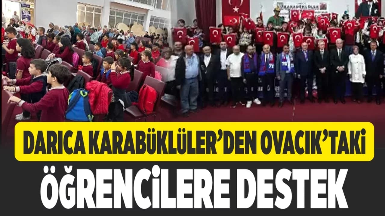 Darıca Karabüklüler Derneği’nden Ovacık’taki Öğrencilere Destek