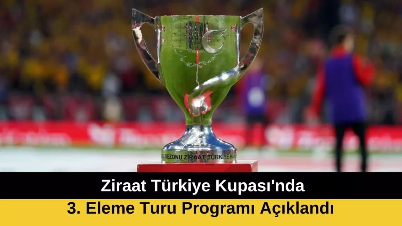 Ziraat Türkiye Kupası'nda 3. Eleme Turu Programı Açıklandı
