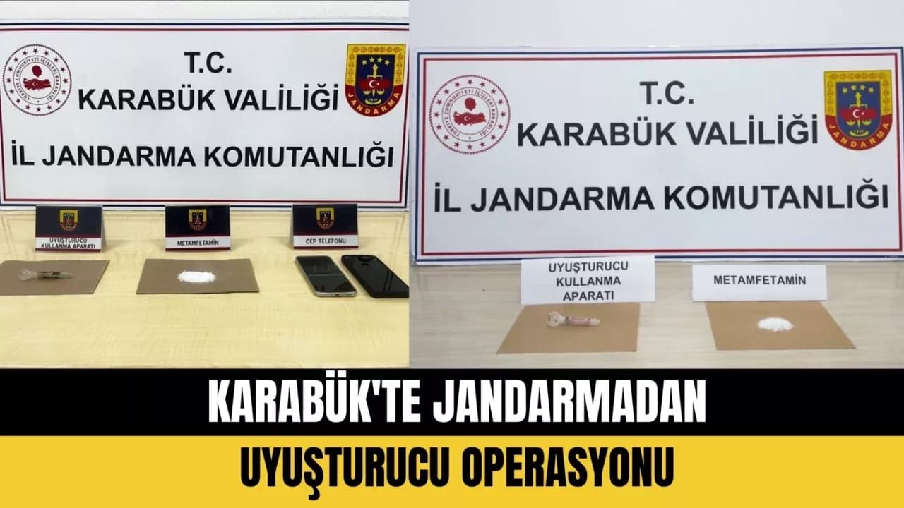 Karabük'te Jandarmadan uyuşturucu operasyonu