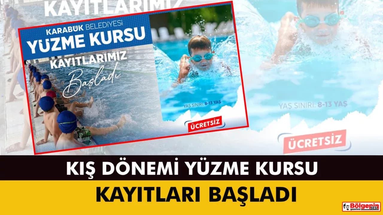 Karabük Belediyesi Kış Dönemi Yüzme Kursu Kayıtları Başladı