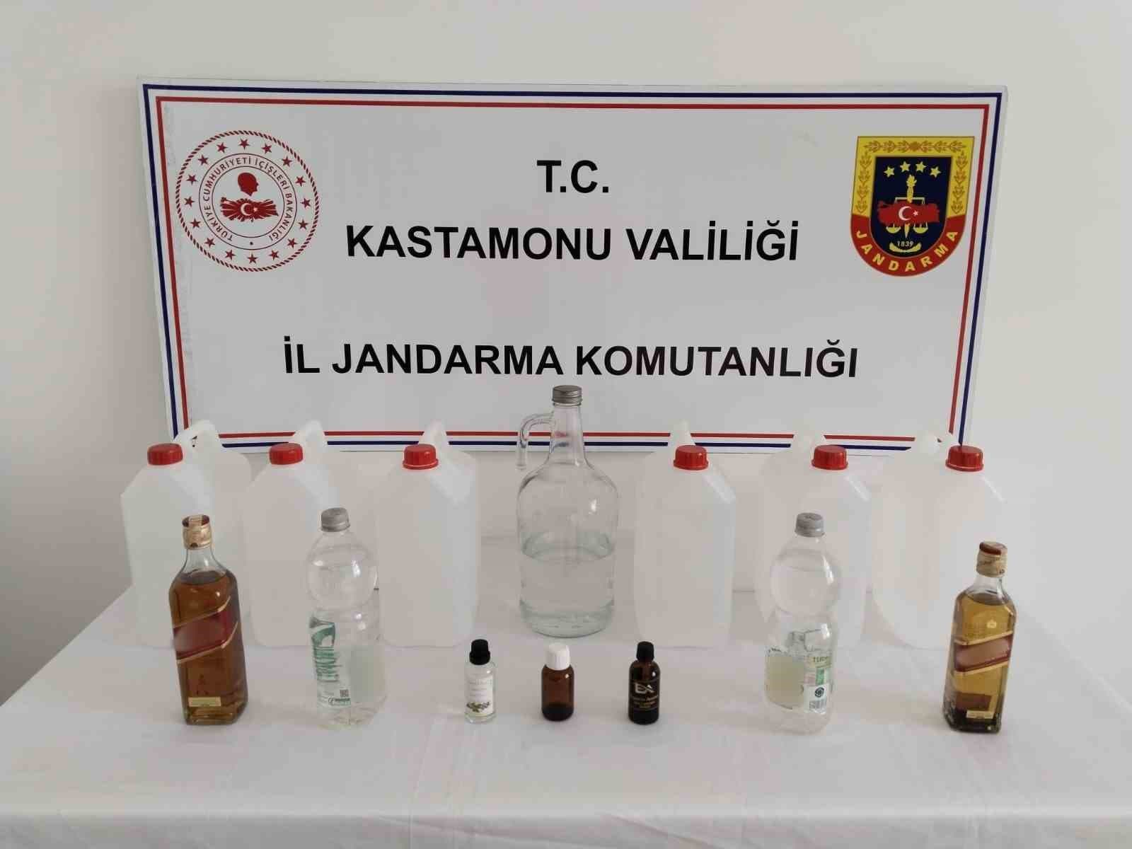 Kastamonu’da jandarmadan sahte içki operasyonu