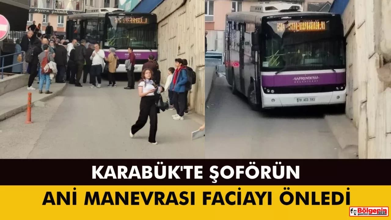 Karabük'te Şoförün Ani Manevrası Faciayı Önledi