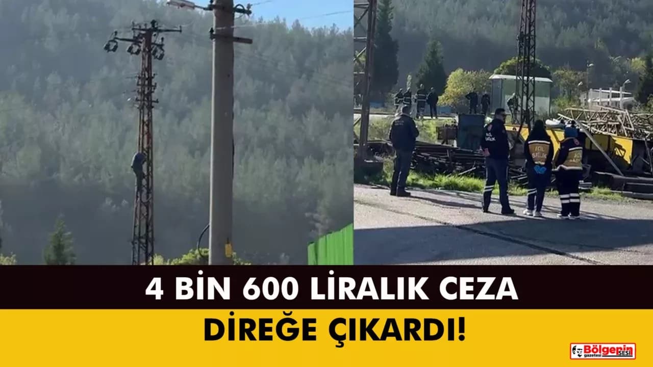 Karabük'te Trafik Cezasına Öfkelenen Sürücü, Direğe Tırmandı