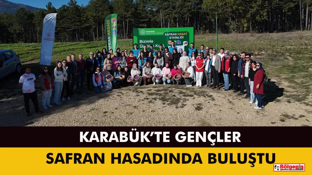 Karabük'te Gençler Safran Hasadında Buluştu