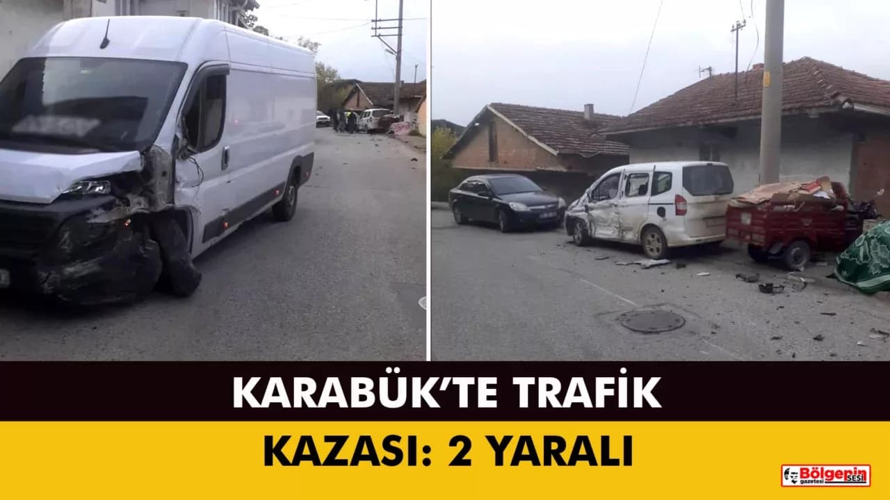 Minibüs ile hafif ticari araç çarpıştı: 2 yaralı