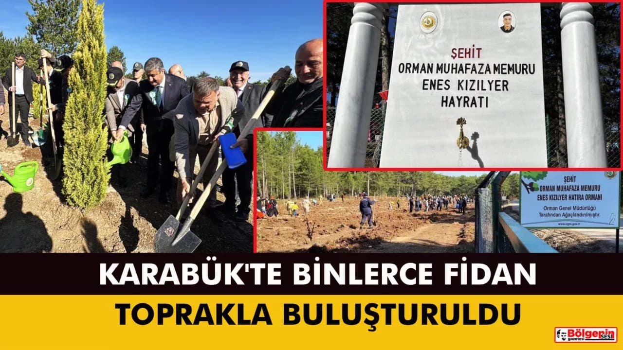 Karabük'te binlerce fidan toprakla buluşturuldu