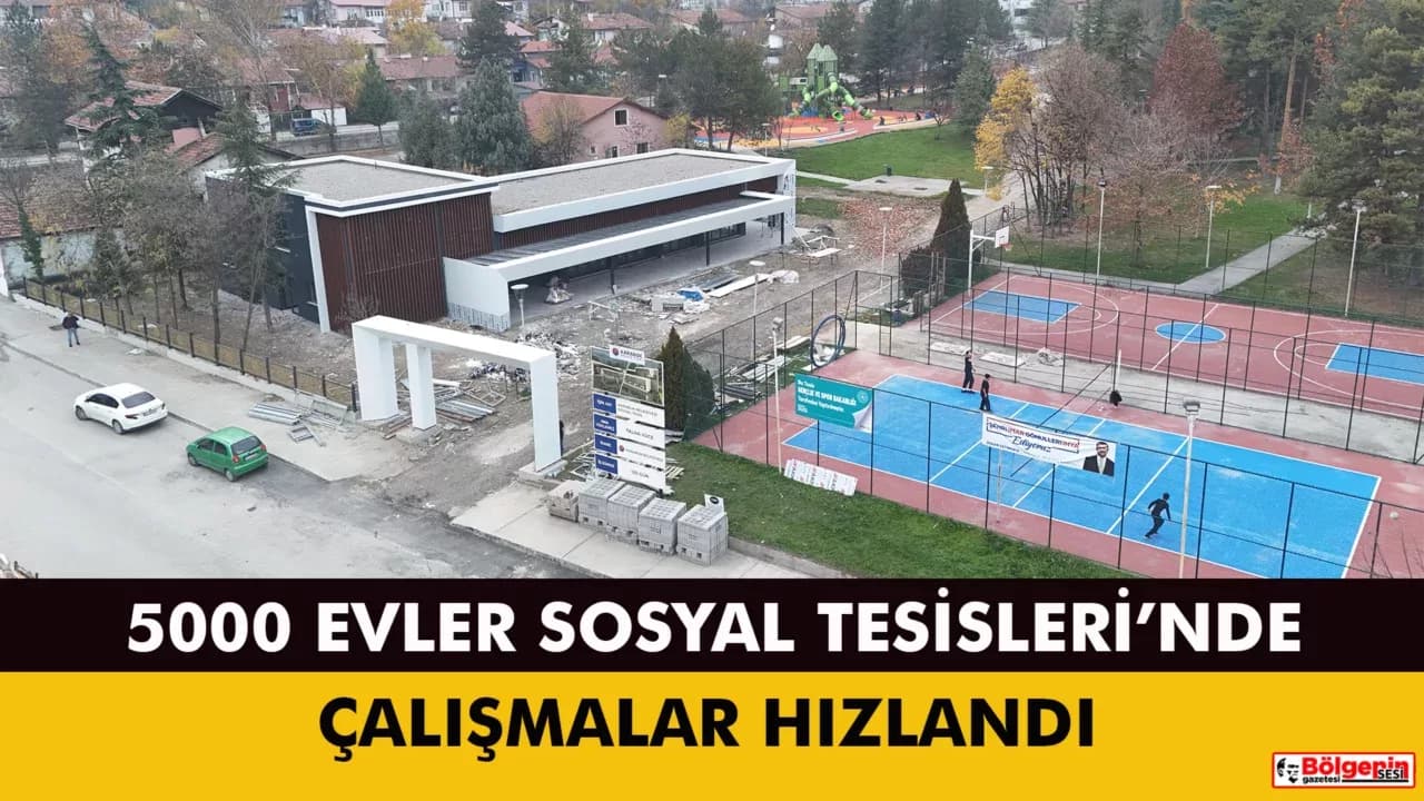 5000 Evler Sosyal Tesisleri’nde Çalışmalar Sürüyor