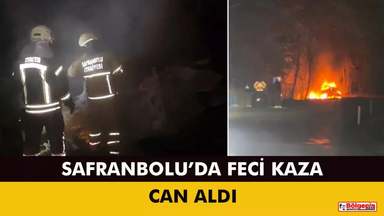 SAFRANBOLU’DA ARAÇ ALEV ALEV YANDI