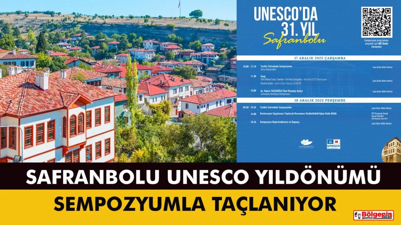 SAFRANBOLU UNESCO YILDÖNÜMÜ “TARİHTE SAFRANBOLU” SEMPOZYUMUYLA KUTLANACAK