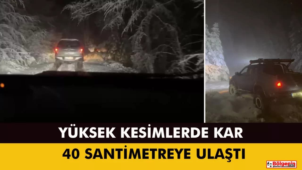Karabük'ün yüksek kesimlerinde kar kalınlığı 40 santimetreye ulaştı