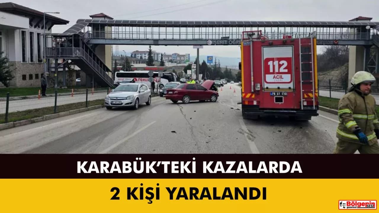 Karabük’teki kazalarda 2 kişi yaralandı