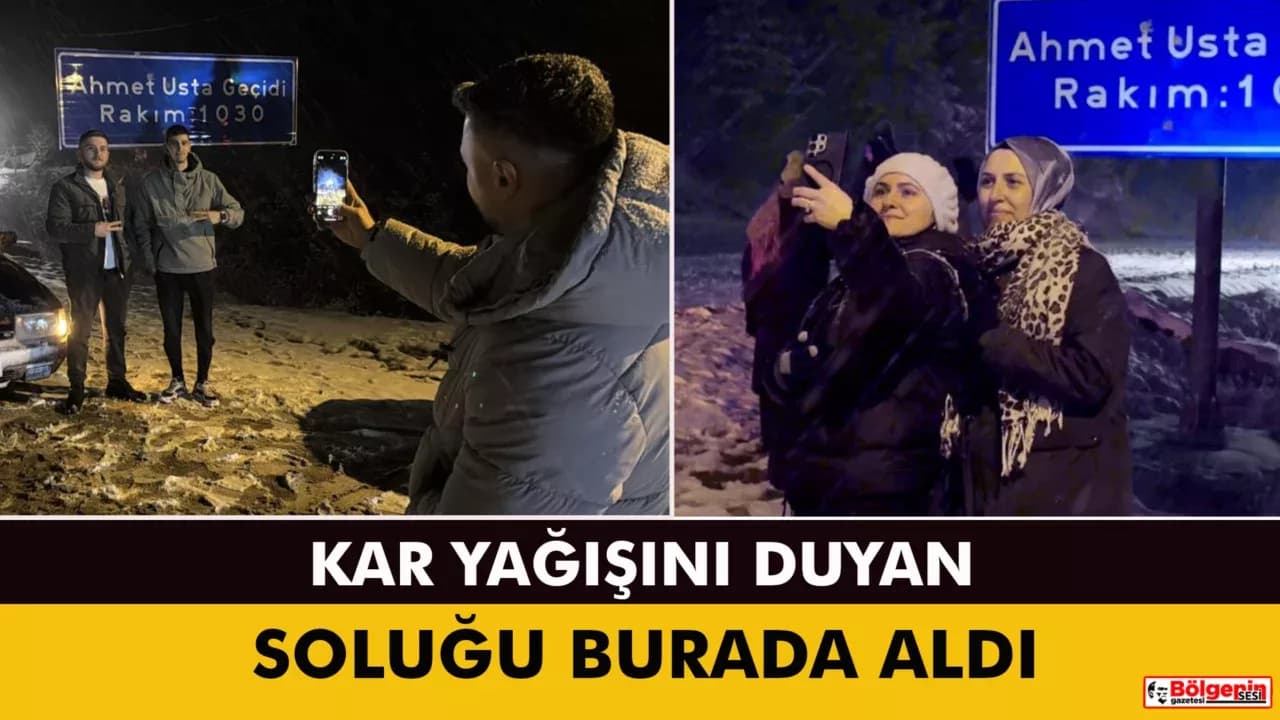Kar yağışını duyan soluğu burada aldı