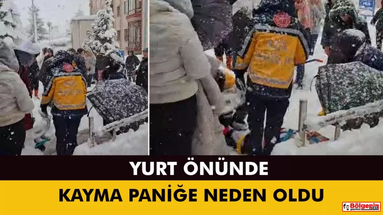 Karabük'te Kar kaplı merdivenden düşen öğrenci yaralandı